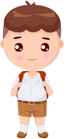 Little Boy in School Uniform