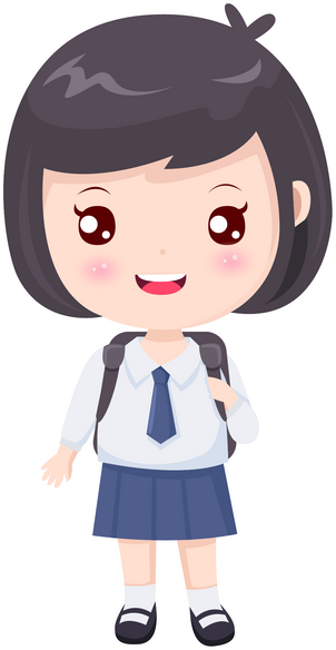 Little Girl Wearing School Uniform