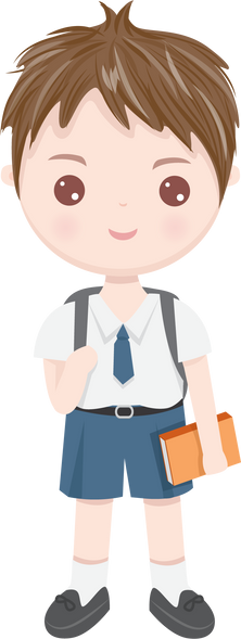 Cute Boy in School Uniform